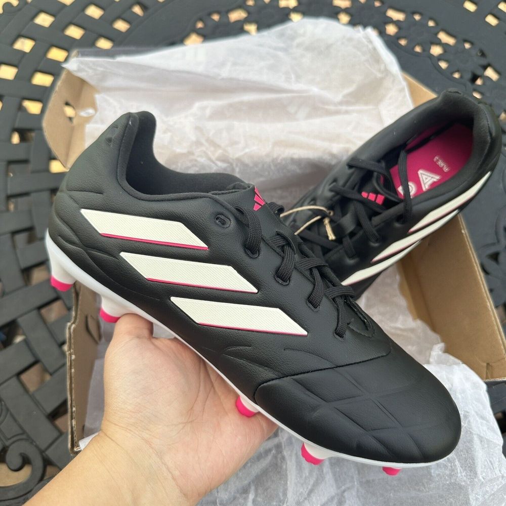 Adidas Copa Pure.3 FG Black Metallic Pink Men's Soccer Cleats HQ8942